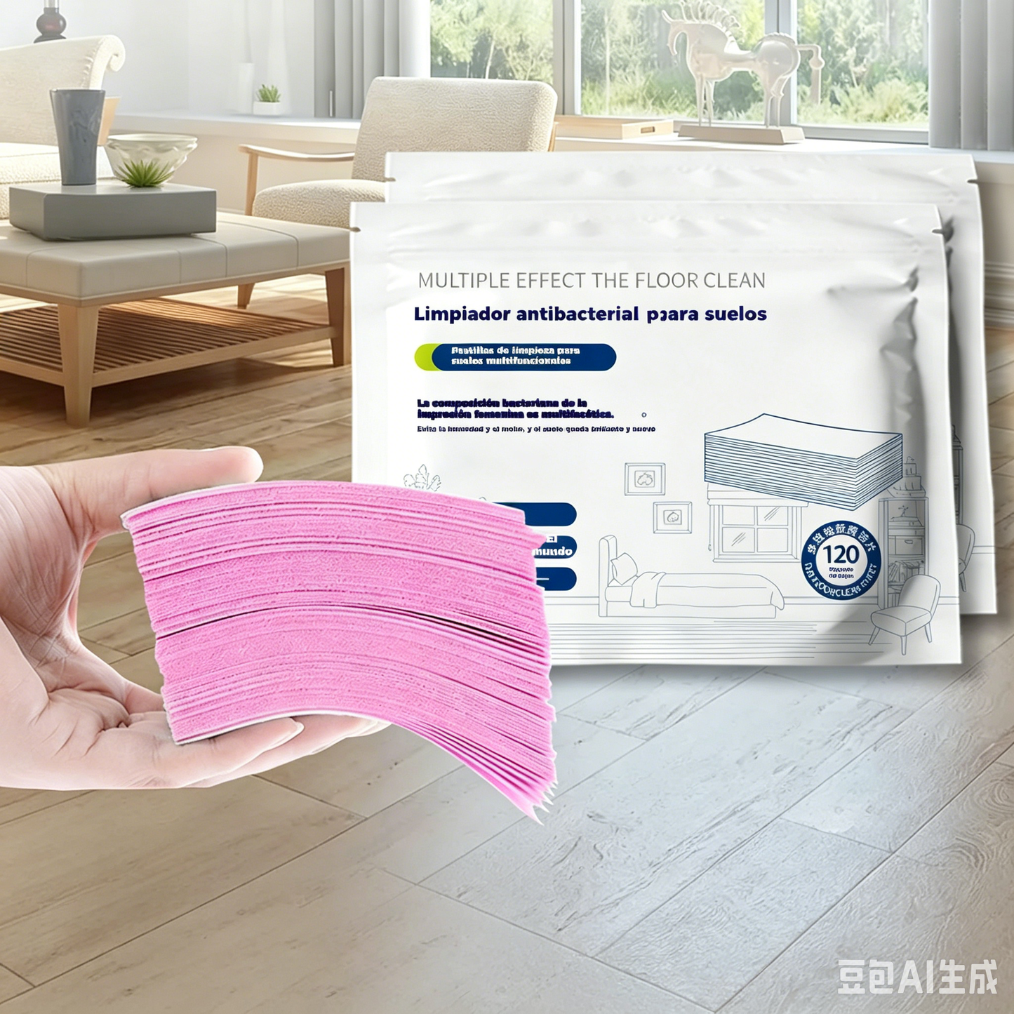 🧹✨ 240 víceúčelových antibakteriálních a deodorizačních čisticích tablet | Vhodné pro dřevěné podlahy, laminátové podlahy, dlaždice a stěny karavanů
