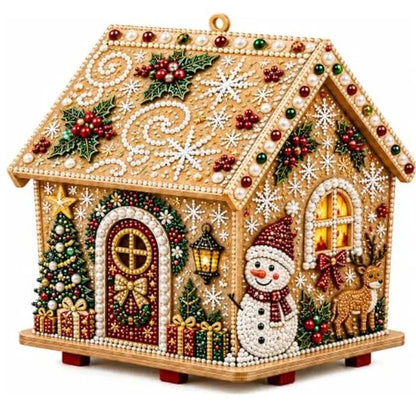 🎄🏠 Dřevěná 3D vánoční chaloupka – stavebnice | Dekorace k sestavení a ozdobení pro celou rodinu