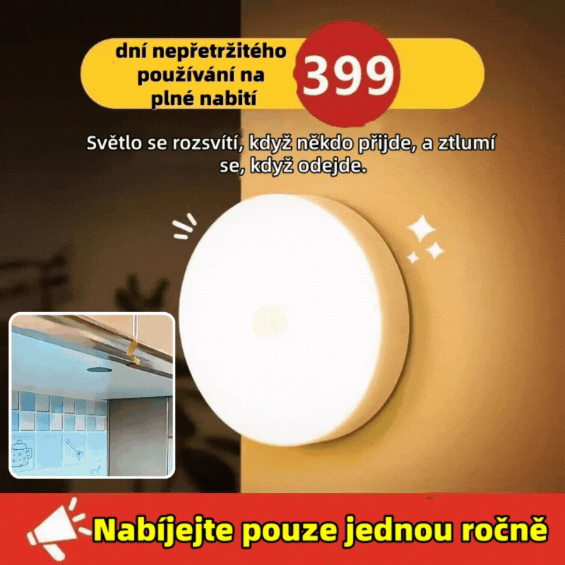 🏡【Kupte 1 a dostanete 1 zdarma】💡Inteligentní LED lampa s indukcí lidského těla, pohodlné a praktické nabíjení