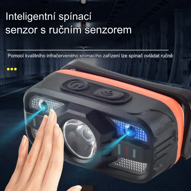 💥🌟【80%OFF】【Průměrná cena za kus je 290 Kč】🌟💡Indukční LED světlomet s chytrým USB nabíjením
