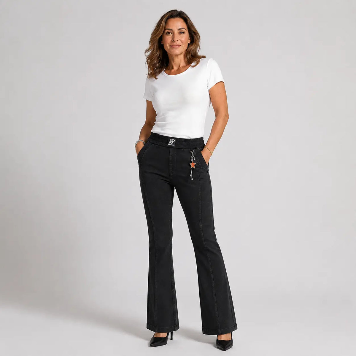 👖【M–4XL】Dámské strečové džíny s vysokým pasem