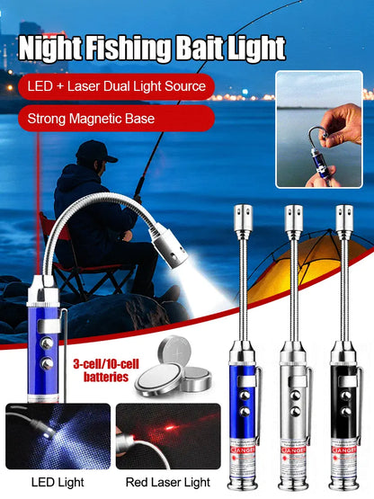 🧲🎣 Kompaktní a přenosná magnetická lampa pro noční rybolov - Lampa pro nabíjení návnad a nástrah