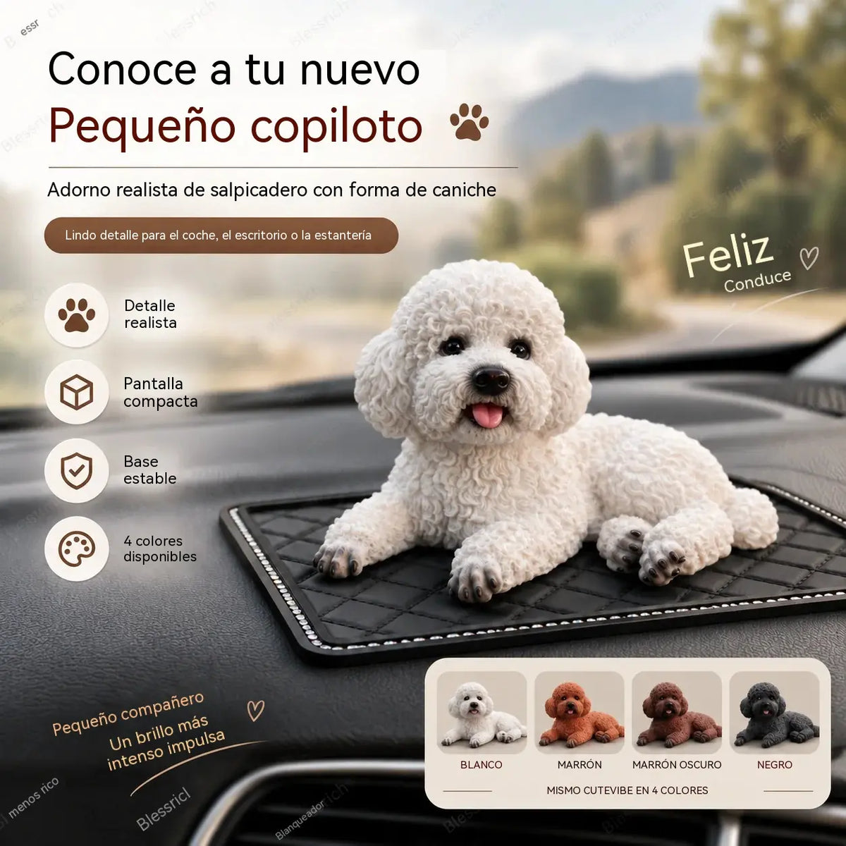 🐶✨Ozdoba na auto s motivem pudla: nejroztomilejší vylepšení palubní desky