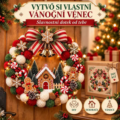 🎄🎁🏵Sada na výrobu vánočního věnce – sváteční dekorace