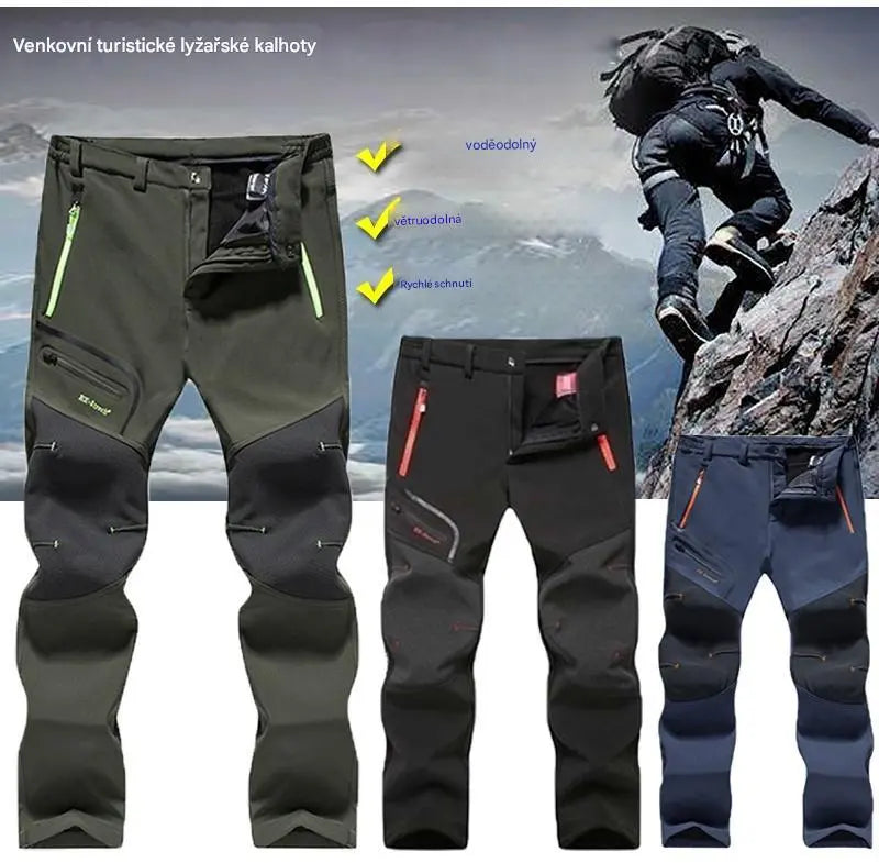 🏃‍♂️【S–5XL】2025 Nové pánské outdoorové kalhoty na podzim a zimu - teplé, fleecové, nepromokavé a větruodolné