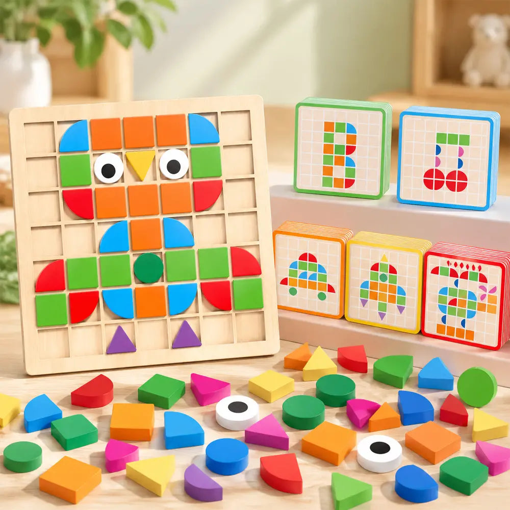 👶🥰Dětské 3D mozaikové puzzle, vzdělávací stavebnice