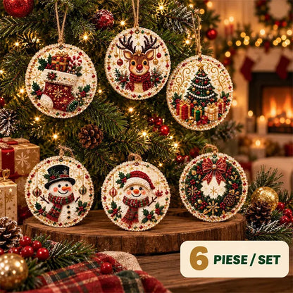 Specifikace🎄 Sada 6 vánočních ozdob na vlastnoruční vytvoření (diamantové malování) – kreativní projekt pro celou rodinu, ideální na stromeček, do okna či jako dárek!