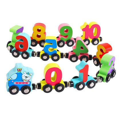 👶Dřevěná digitální vlaková hračka