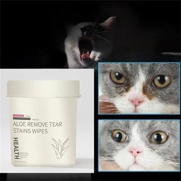 🐕🐈Čisticí ubrousky na skvrny od očí domácích mazlíčků 🔥Odstraňuje skvrny od slz🔥