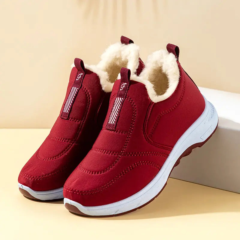 😀🎉【50% snížení ceny】sametové a zesílené🔥【35-41】Dámské teplé bavlněné nepromokavé zimní boty z teplé bavlny.