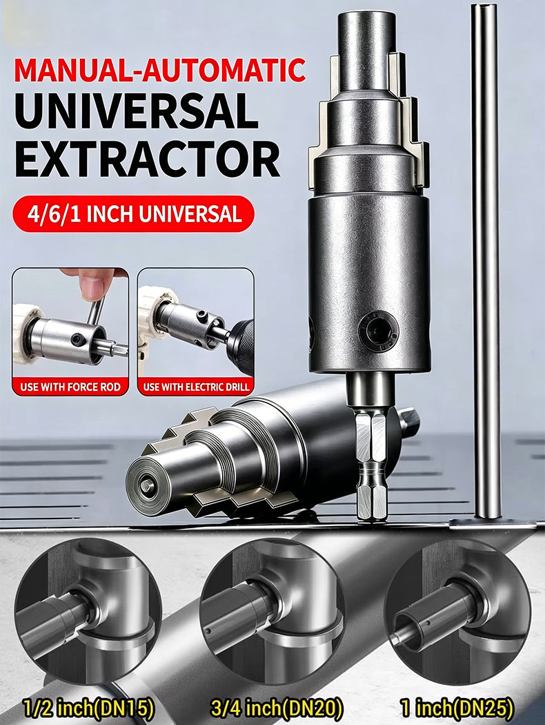 🧰【Univerzální 18/23/28 mm】Nový vysoce tvrdý univerzální manuální/automatický úhlový kohout z průmyslové legované oceli s vytahovačem drátu.