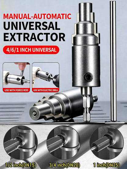 🧰【Univerzální 18/23/28 mm】Nový vysoce tvrdý univerzální manuální/automatický úhlový kohout z průmyslové legované oceli s vytahovačem drátu.