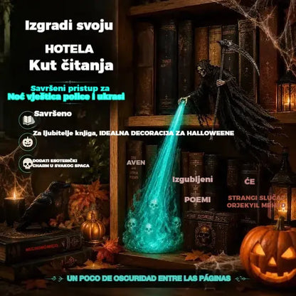 🎃🔥 Dekorativní 3D andělské LED světlo | Fantastická osvětlená dekorace knihovny