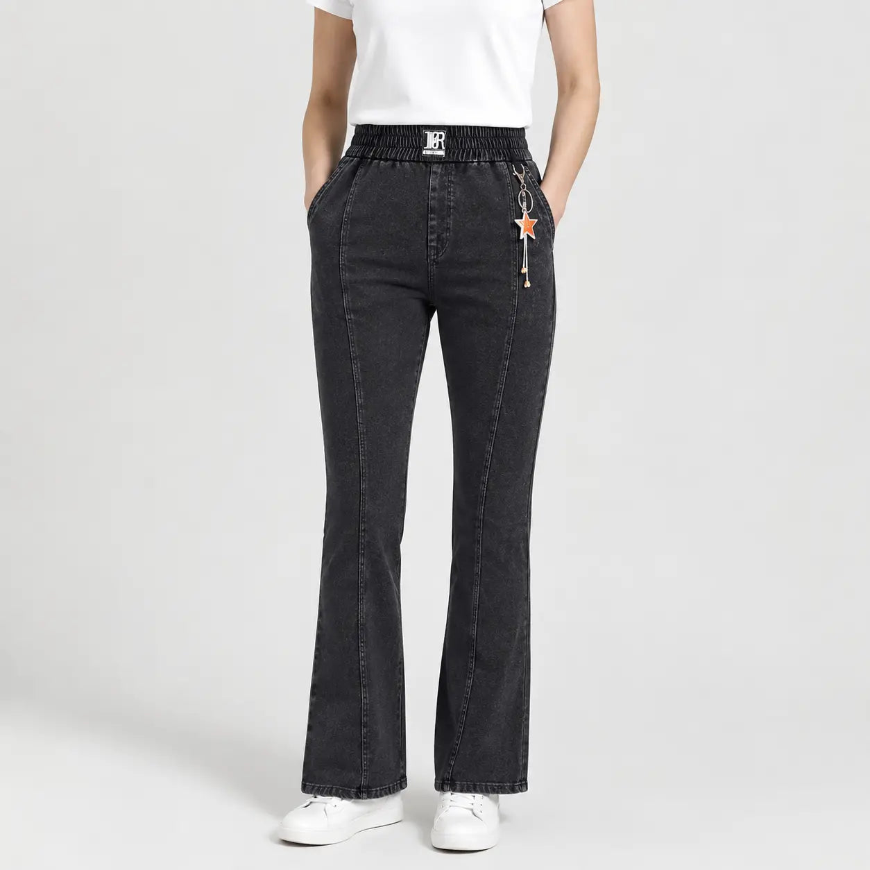 👖【M–4XL】Dámské strečové džíny s vysokým pasem