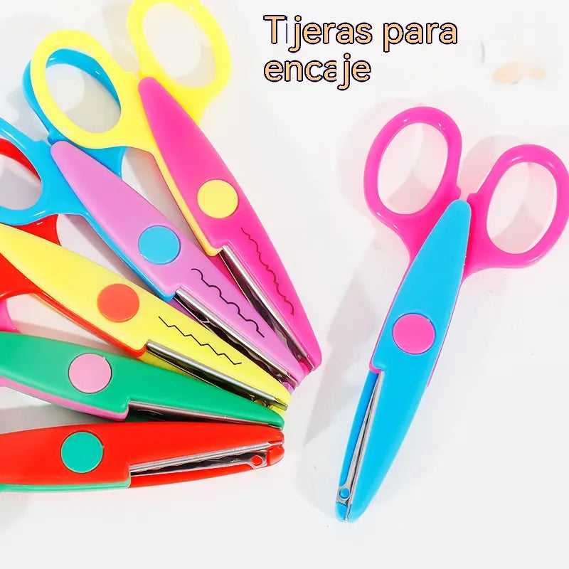 🥰【6-dílná sada】✂️🌈Dětské bezpečnostní nůžky (na kutilské projekty)