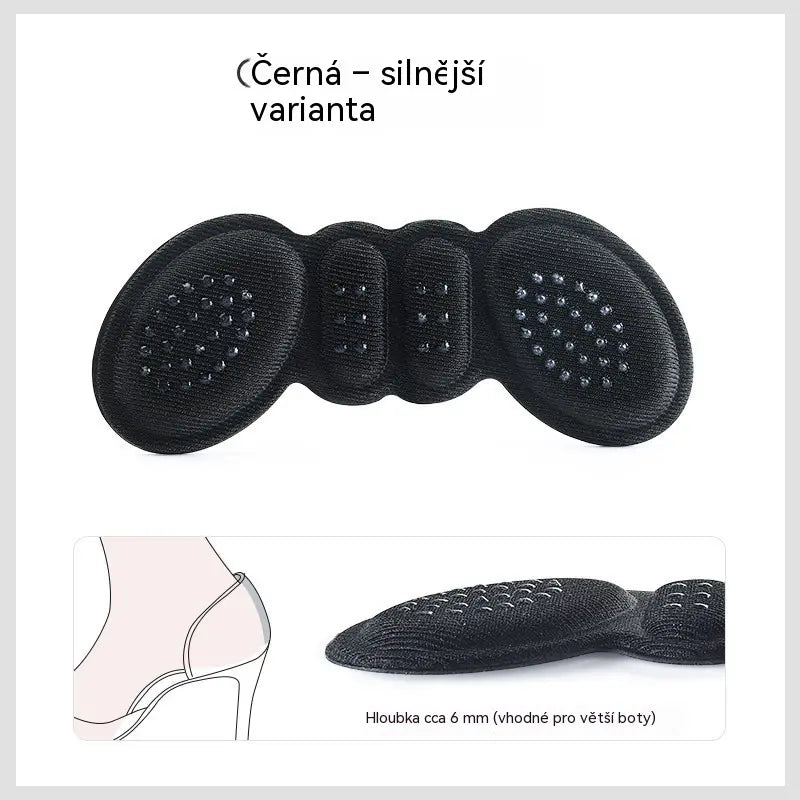 Motýlí chrániče paty zabraňují uklouznutí a chrání vysoké podpatky před puchýři, extra silné.