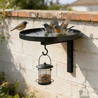 🐦💧 50% SLEVA! Nástěnná kovová napáječka pro ptáky – Odolná vůči povětrnostním vlivům snadno čistitelná a ideální pro zahradu balkon a terasu 🌿