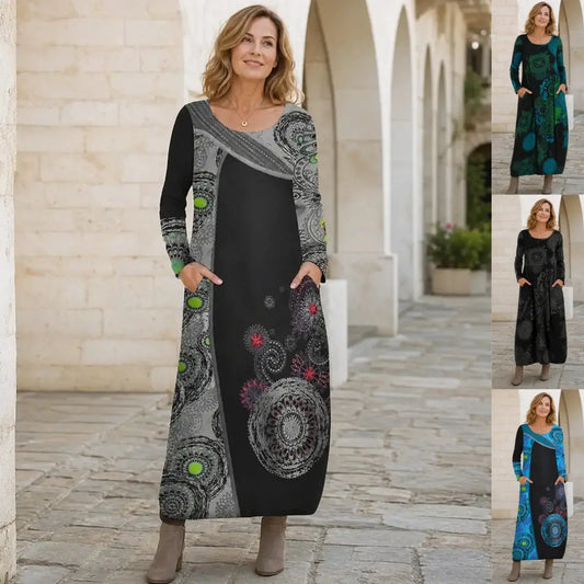 ✨🔥Poslední den – sleva 50 %【S–5XL】Nové podzimní a zimní šaty s potiskem ·  vhodné na každý den