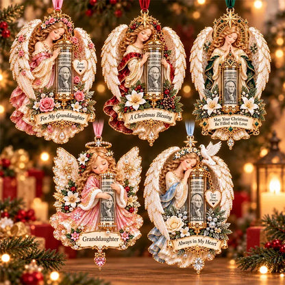 🎁Cena za 10dílnou sadu je 880 českých korun✨Vánoční ozdoba na držák peněz s andělem