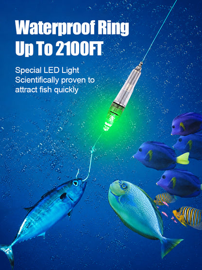 🐟🚨 Multicolor underwater fish attractor light – transparent flashing light for night fishing