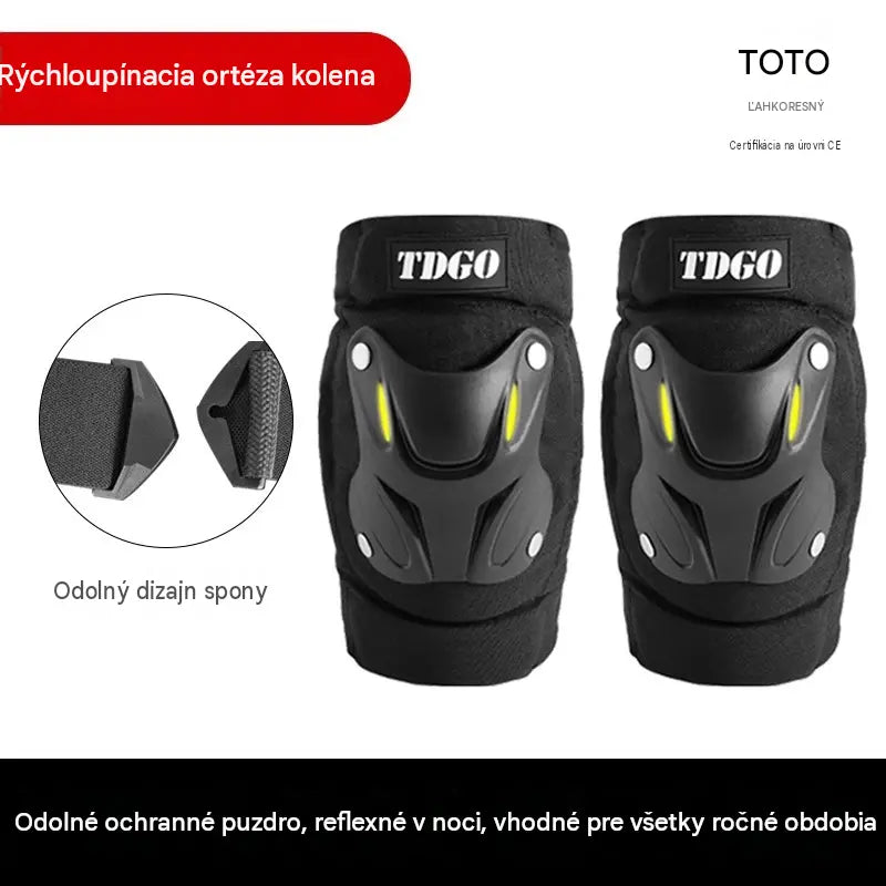 Fluorescenční ochranné chrániče kolen pro všechna roční období