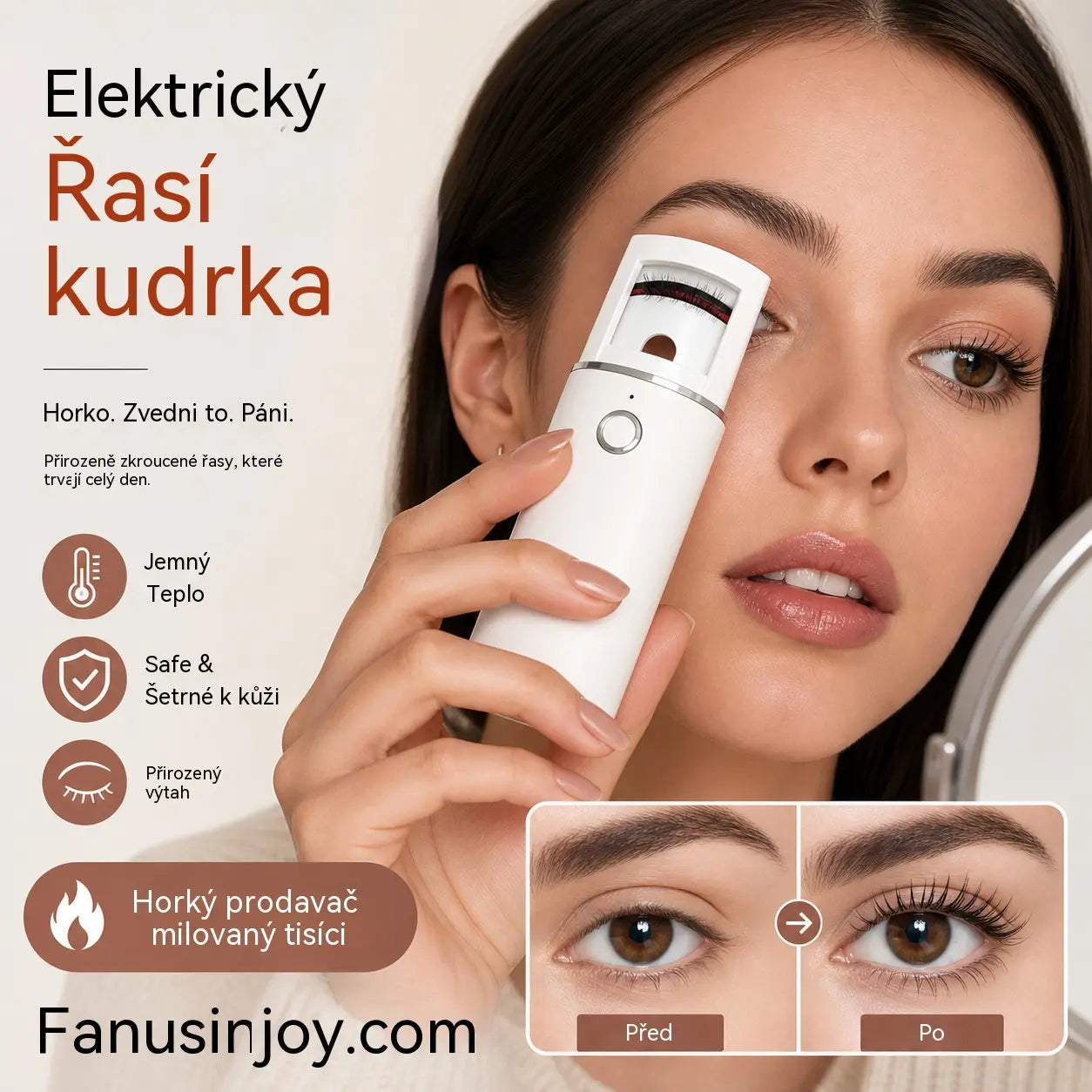 🔥Překvapení 50% sleva!👩🏻‍🏭Získejte zpět nádherné řasy!✨️Dobíjecí elektrická vyhřívaná kleštička na řasy