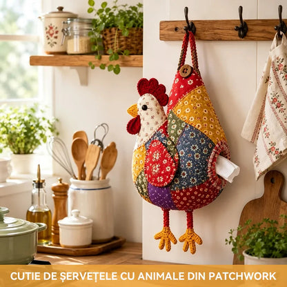 🧵Krabička na ubrousky s motivem zvířátek v retro stylu🐑