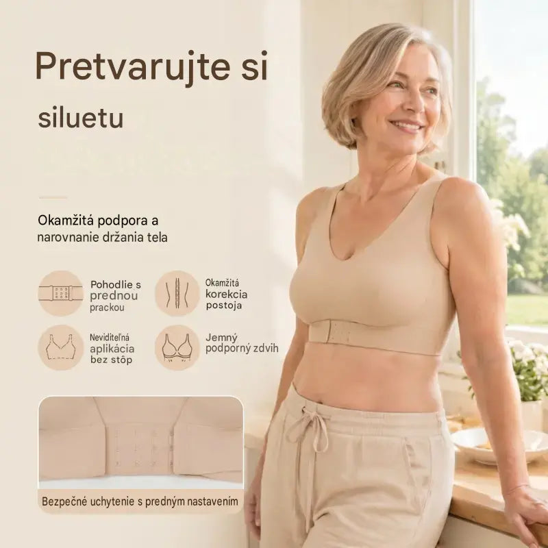 【✨Kupte 1 a získejte 2 zdarma --- 3-dílné balení】Dámská tvarující podprsenka, koriguje zádovou linii💋