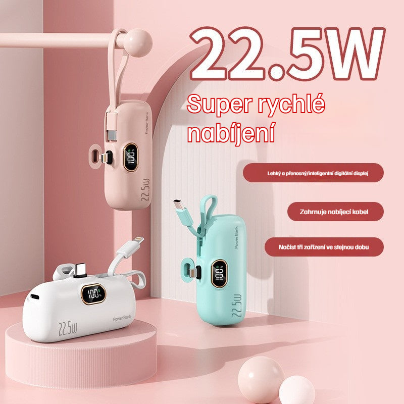 🔋 Nové produkty Limitovaná nabídka ✨ Přenosná mini powerbanka 5000mAh pro telefon