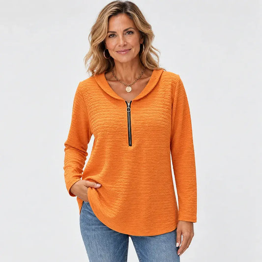 ✨Novinka: Za poloviční cenu✨ 【Velikost S – 5XL / 5 barev】Jednobarevný top s límcem typu Peter Pan – ideální pro vrstvení nebo samostatné nošení!