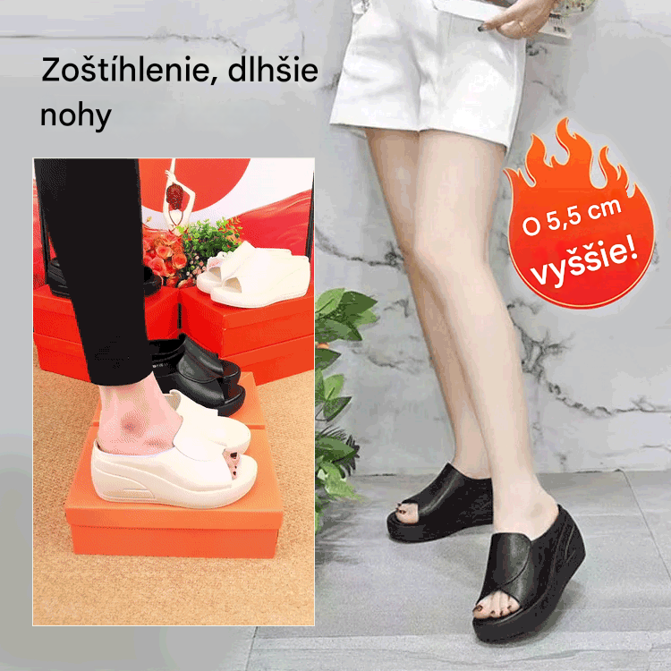 【35-42】[obcas 5,5 cm] Měkké klínové klapky podrážky
