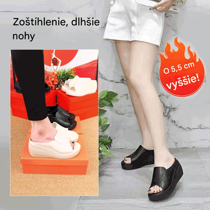 【35-42】[obcas 5,5 cm] Měkké klínové klapky podrážky