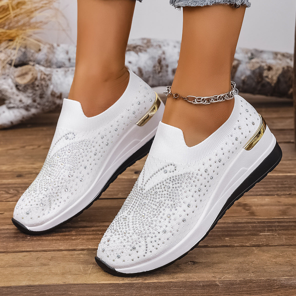 👟Dámské tenisky s motýly a kamínky - třpytí se s každým krokem ✨