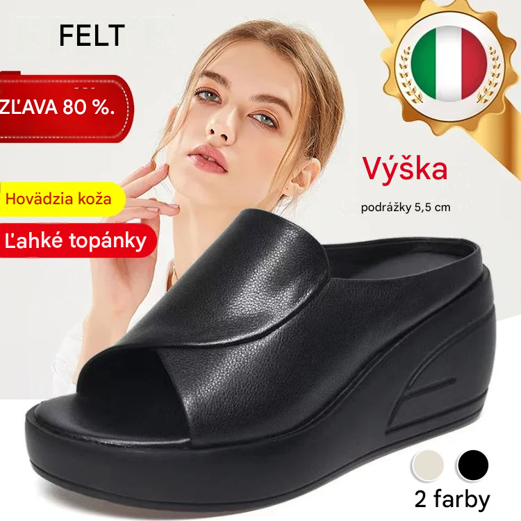 【35-42】[obcas 5,5 cm] Měkké klínové klapky podrážky