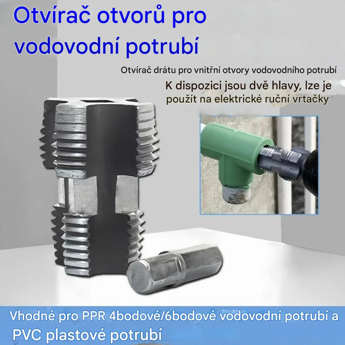 🛠️【Nástroje na otevírání vnitřního drátu na vodovodní potrubí a sada nástrojů na otevírání vnějších drátů】4 body 6bodové vodní potrubí PPR plast PVC