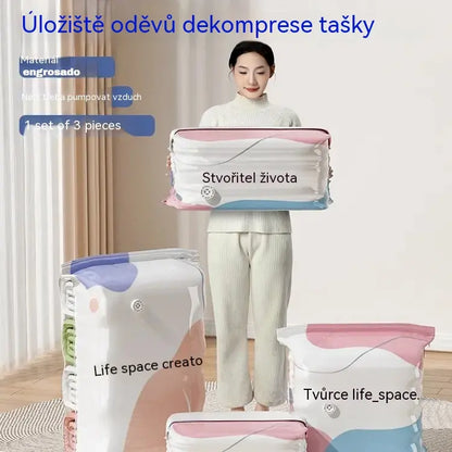 👕📦【🔥5 kusů 590 Kč】Kompresní sáčky na uložení oblečení, nevyžadují vysávání, zesílená konstrukce.