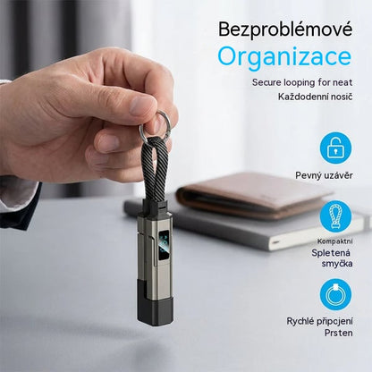 【Kupte 1, získejte 1 zdarma】🔌 Nabíjecí kabel 4 v 1 s digitálním displejem a klíčenkou – rychlé nabíjení, odolný proti zlomení a kompaktní