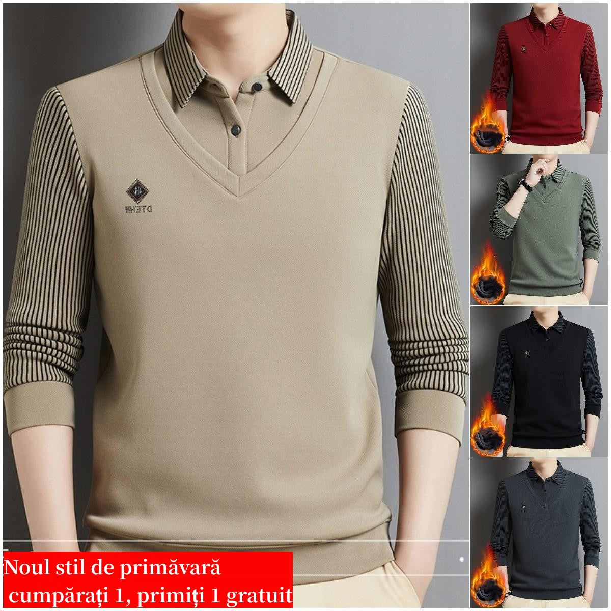 🔥【45% ZĽAVA】👔Výpredaj konca roka🔥【M-4XL】Pánsky prémiový kašmírový dvojdielny teplý overal