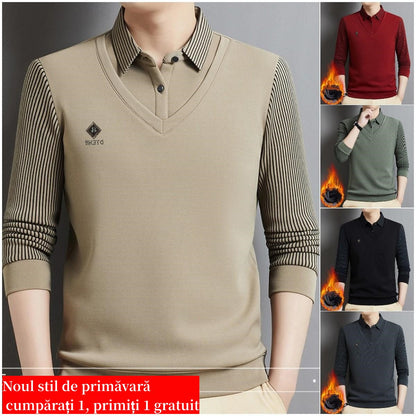 🔥【45% ZĽAVA】👔Výpredaj konca roka🔥【M-4XL】Pánsky prémiový kašmírový dvojdielny teplý overal