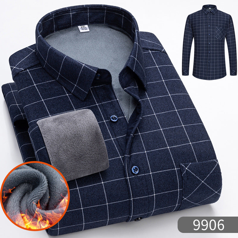 🔥👔【L-5XL】Podzimní zimní teplá košile s dlouhým rukávem