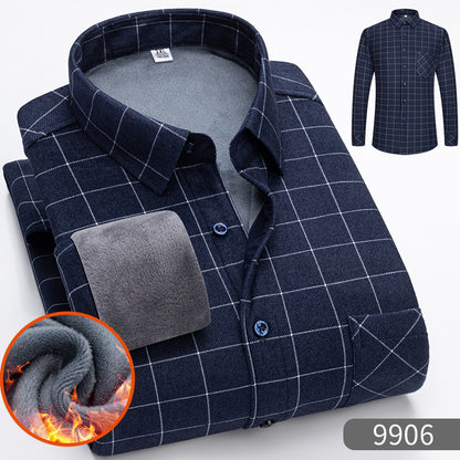 🔥👔【L-5XL】Podzimní zimní teplá košile s dlouhým rukávem