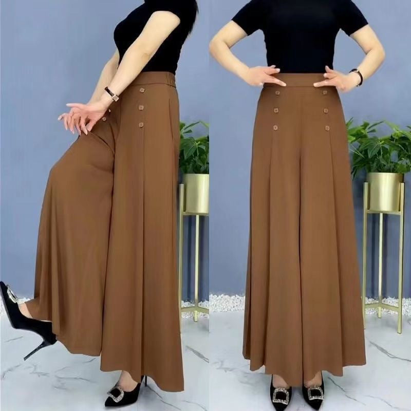 🔥【49% OFF】【Kúp 1 a 1 zadarmo】💖【M-5XL】 2026 jarní a letní dámská sukně s vysokým pasem a širokými nohami