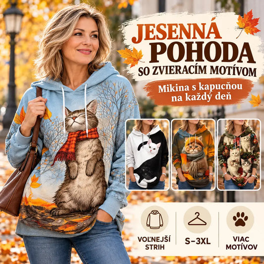 【S-6XL】Kočičí tričko s dlouhým rukávem – volný střih, pohodlné a hřejivé 🐱 Perfektní na podzim a zimu, samostatně nebo pod svetr! ✨