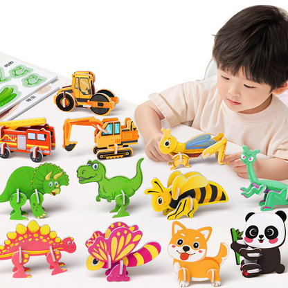 🎁【50 ks.】🌈✨3D vzdelávacie puzzle pre deti