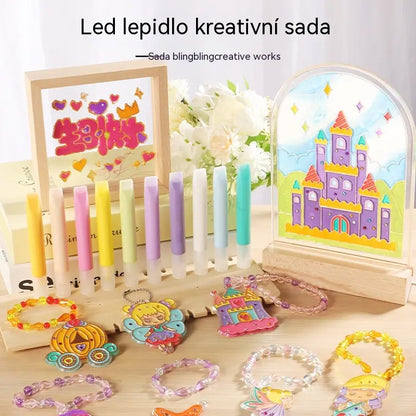 🎨Vánoční dárek🎁【12 přívěsků + 6 barev】Sada pro výrobu krystalových obrazů a řemesel