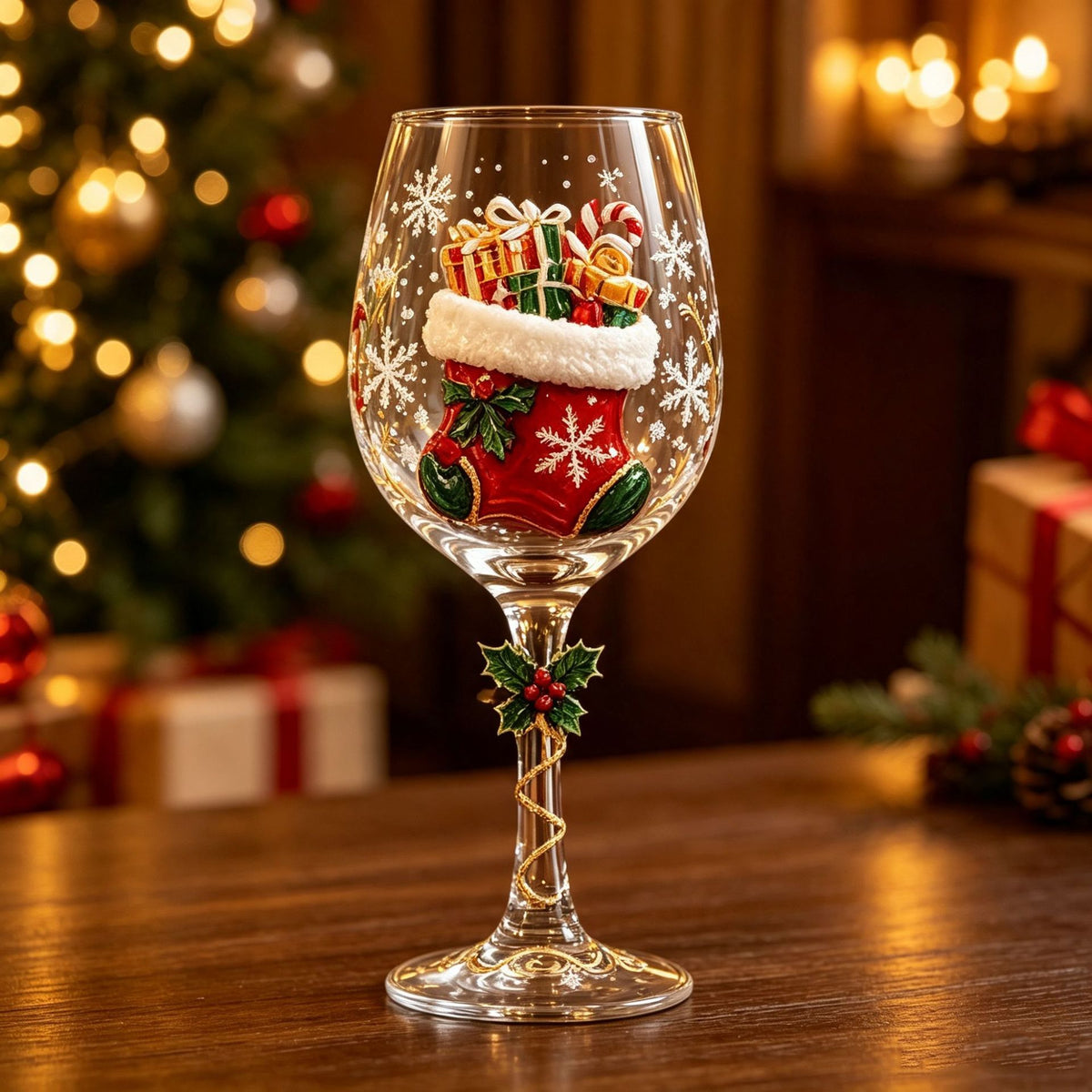 🎄✨ Kouzelné vánoční sklenice na víno: Proměňte každý přípitek ve sváteční zážitek! 🥂❤️