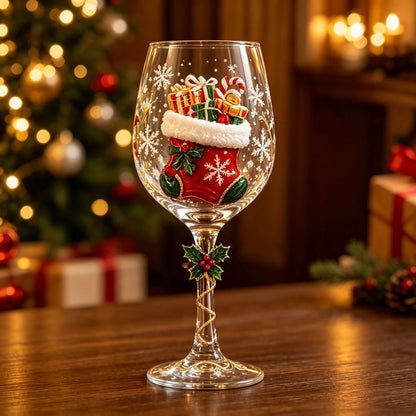 🎄✨ Kouzelné vánoční sklenice na víno: Proměňte každý přípitek ve sváteční zážitek! 🥂❤️