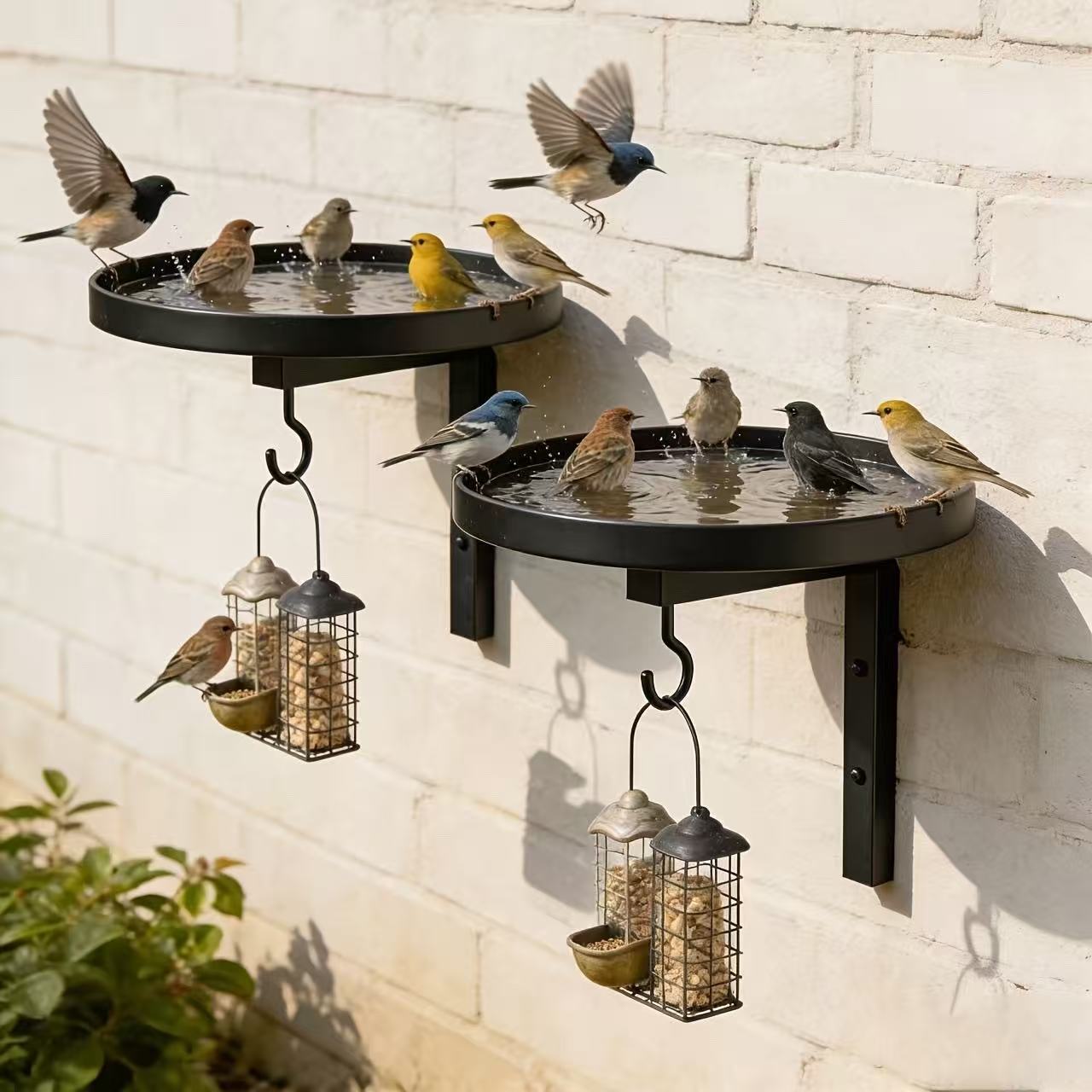 🐦💧 50% SLEVA! Nástěnná kovová napáječka pro ptáky – Odolná vůči povětrnostním vlivům snadno čistitelná a ideální pro zahradu balkon a terasu 🌿