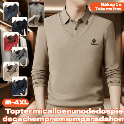🔥【45% ZĽAVA】👔Výpredaj konca roka🔥【M-4XL】Pánsky prémiový kašmírový dvojdielny teplý overal