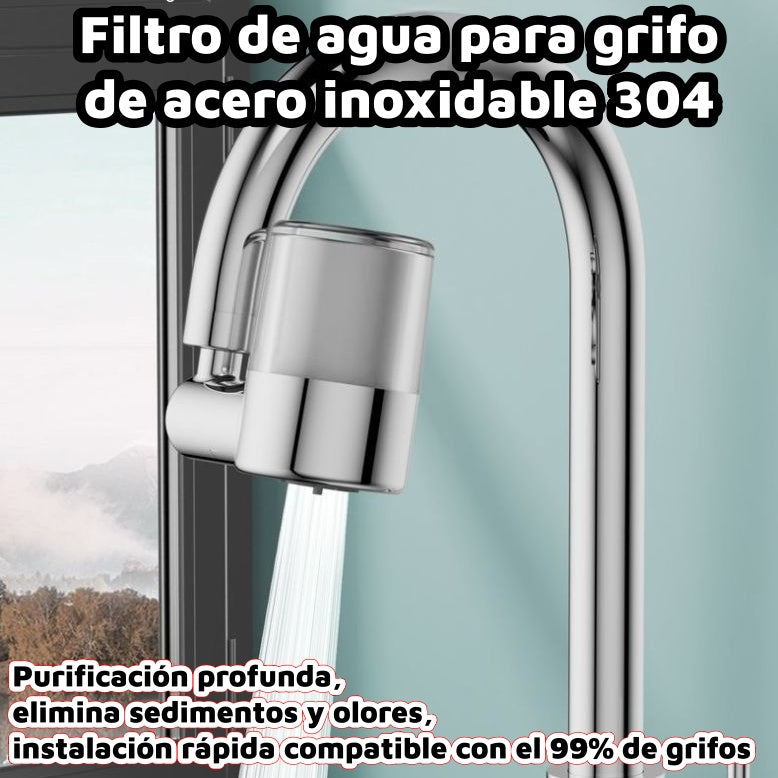 💧✨ Vodní filtr z nerezové oceli 304 | Hloubkové čištění, odstraňuje usazeniny a pachy, rychlá instalace, kompatibilní s 99 % kohoutků 🚰